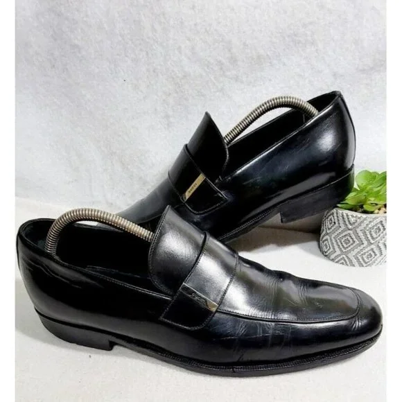 Gucci | Shoes | Gucci Menss Size 9d Black Leather Slip On 